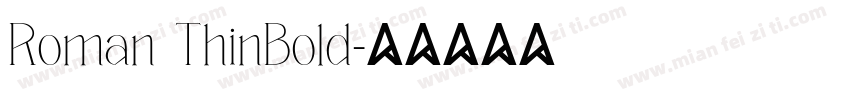 Roman ThinBold字体转换